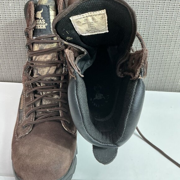 Texas Steer Camo Suede KIRIT Waterproof Work Hunting Boots Men's size 7.5W - Picture 6 of 7